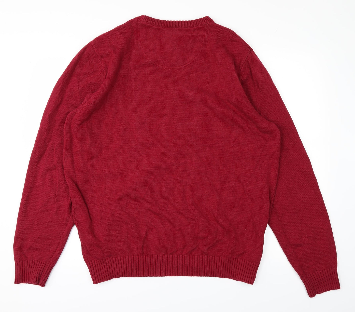 BHS Mens Red   Pullover Jumper Size XL