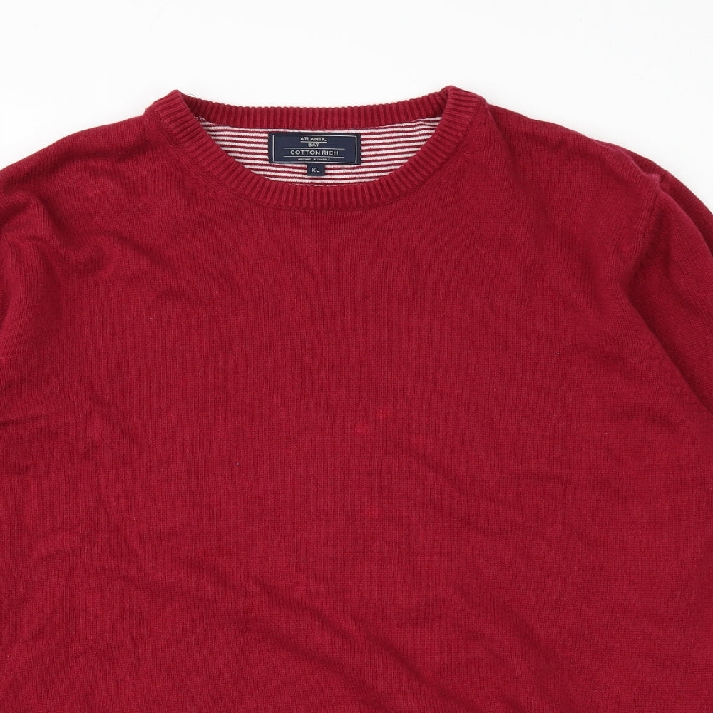 BHS Mens Red   Pullover Jumper Size XL