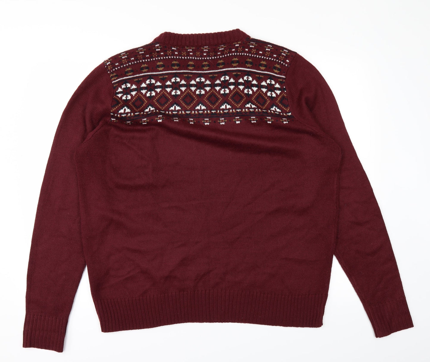 Brave Soul Mens Red   Pullover Jumper Size L