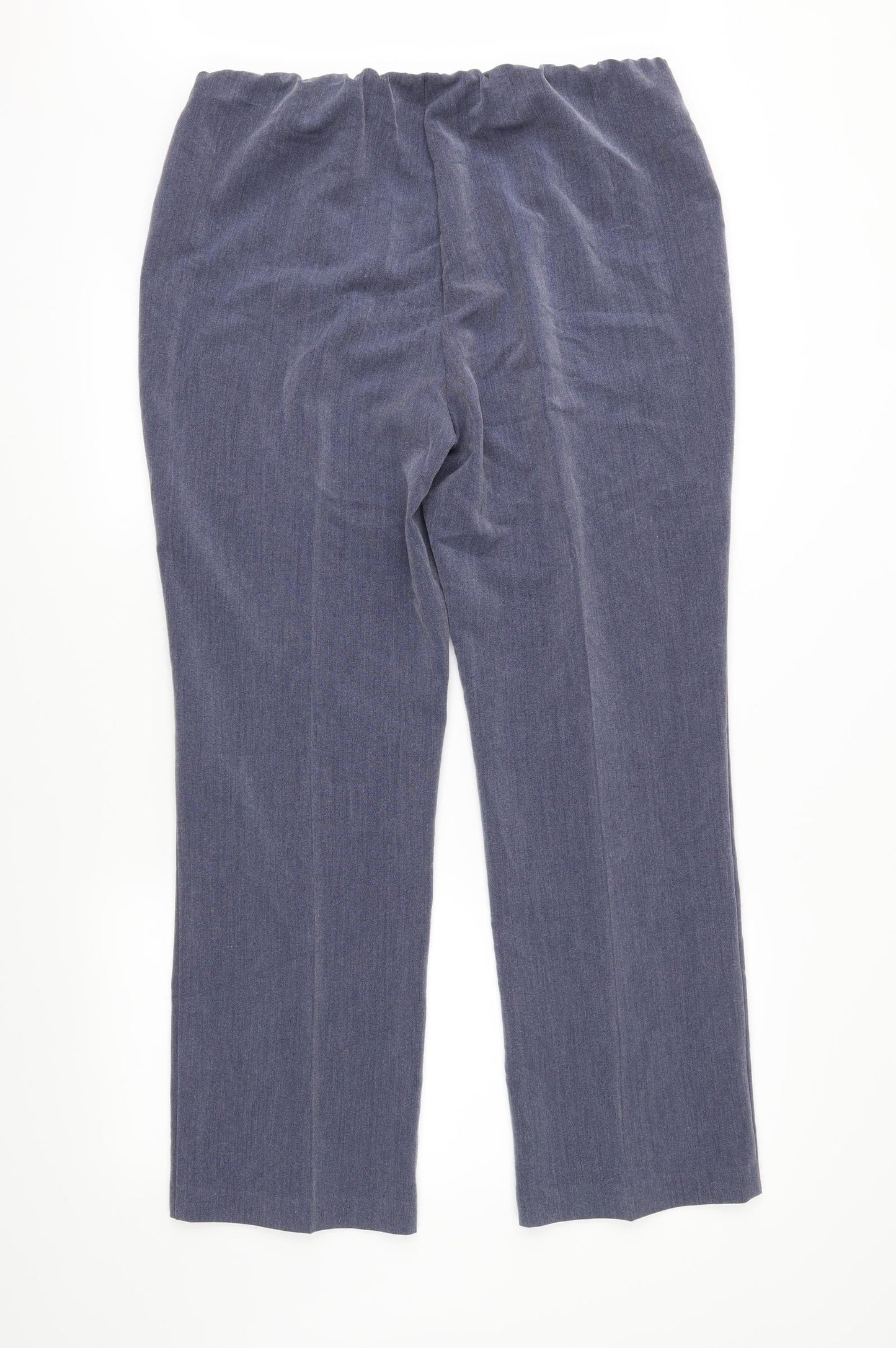 Womens UK Size 14 Bon Marché Regular Fit  Blue Trousers