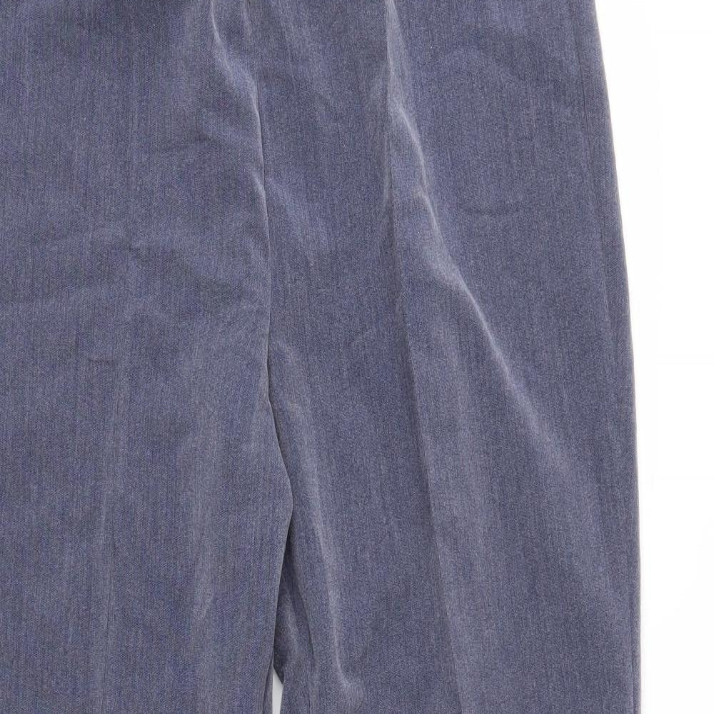 Womens UK Size 14 Bon Marché Regular Fit  Blue Trousers