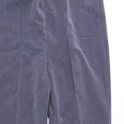Womens UK Size 14 Bon Marché Regular Fit  Blue Trousers