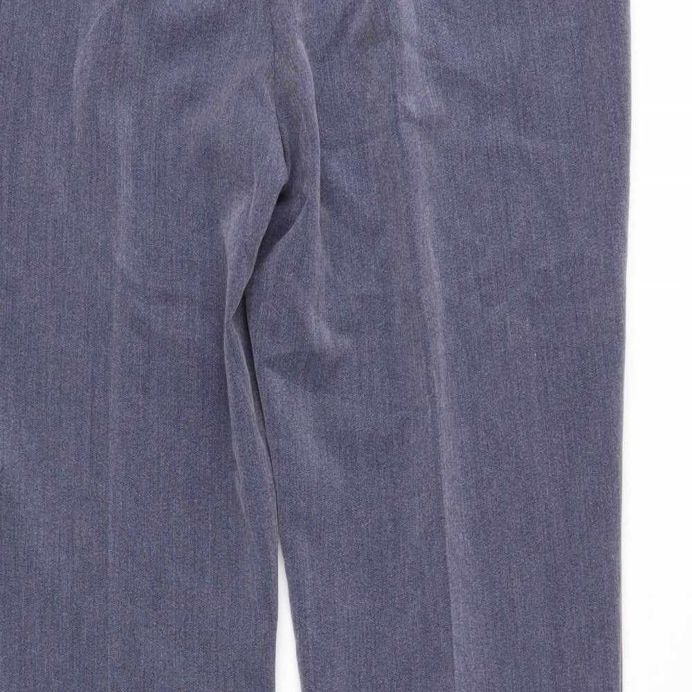 Womens UK Size 14 Bon Marché Regular Fit  Blue Trousers