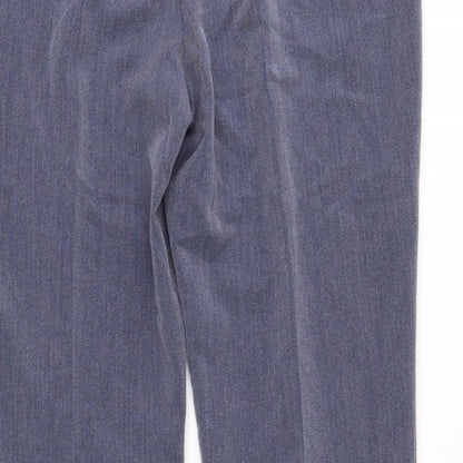 Womens UK Size 14 Bon Marché Regular Fit  Blue Trousers