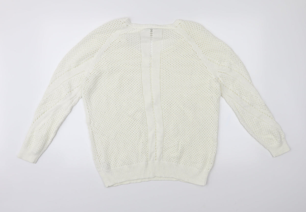 George Womens White   Pullover Jumper Size 14