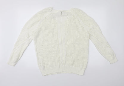 George Womens White   Pullover Jumper Size 14