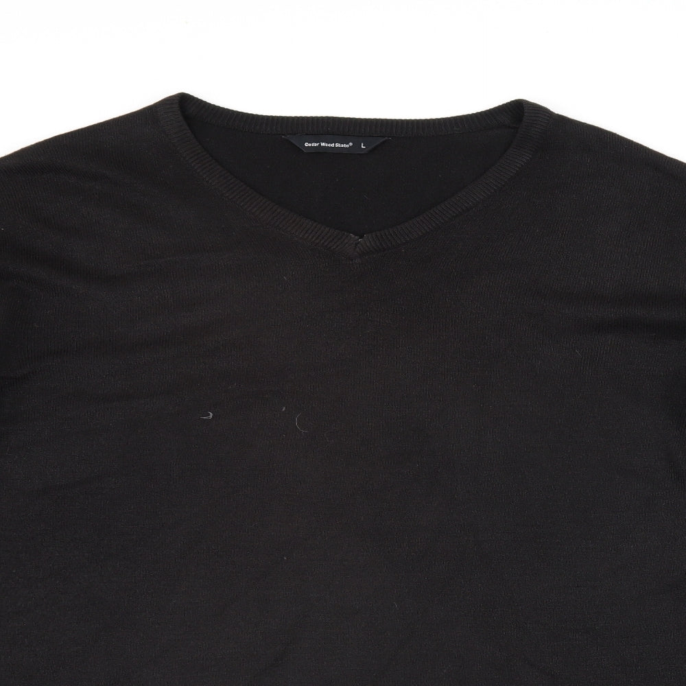 Cedar Wood State Mens Black   Pullover Jumper Size L