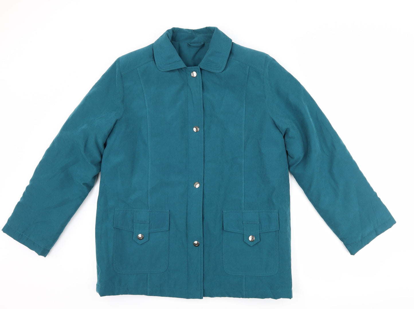 Womens UK Size 10 Preworn Blue Overcoat