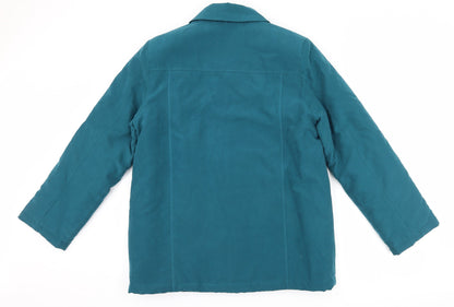 Womens UK Size 10 Preworn Blue Overcoat
