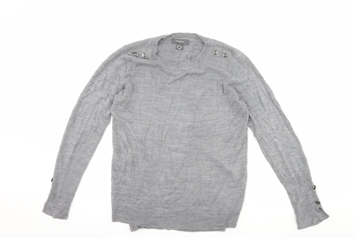 Primark Womens Grey   Pullover Jumper Size XS