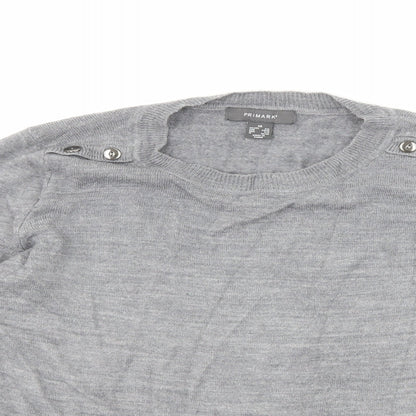 Primark Womens Grey   Pullover Jumper Size XS