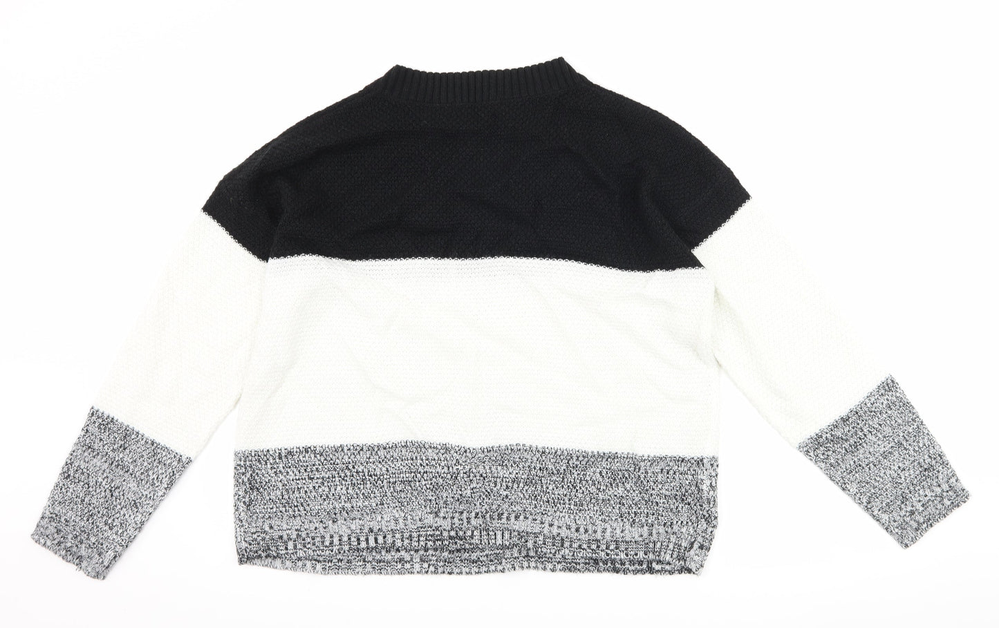 Studio Womens Grey Striped  Pullover Jumper Size 16