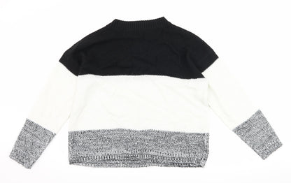 Studio Womens Grey Striped  Pullover Jumper Size 16