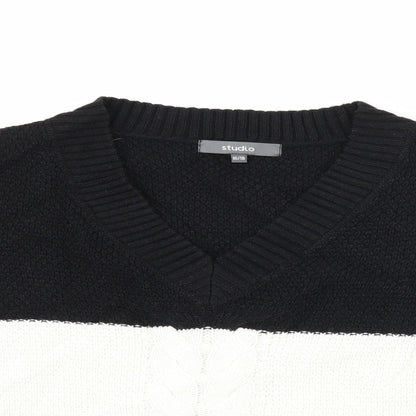 Studio Womens Grey Striped  Pullover Jumper Size 16