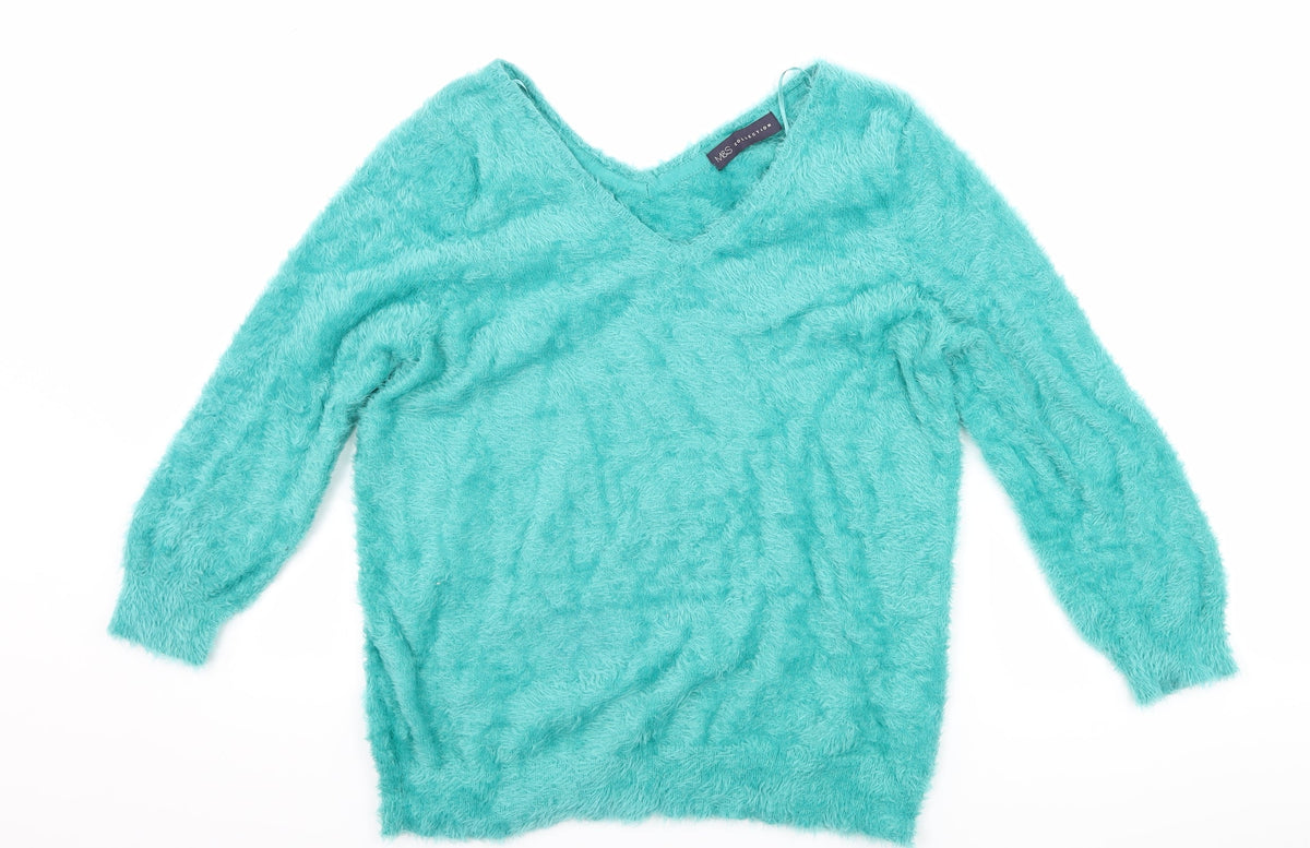 Marks & Spencer Womens Blue   Pullover Jumper Size 10