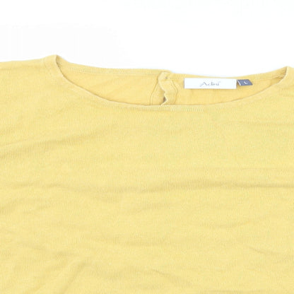 Womens UK Size L Adini Yellow Basic T-Shirt
