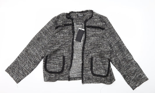 Womens UK Size 16 Fashion Union Black Jacket