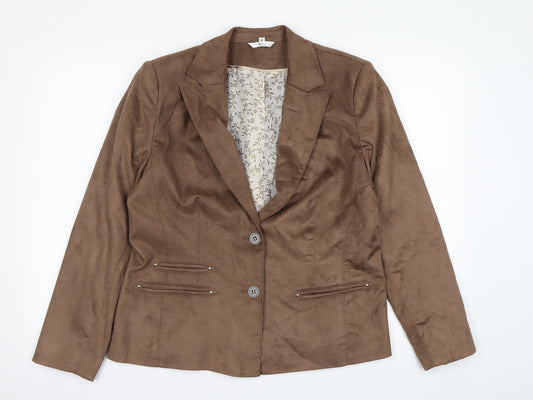 Klass Womens Beige   Jacket Coat Size 18  - Shoulder Pads