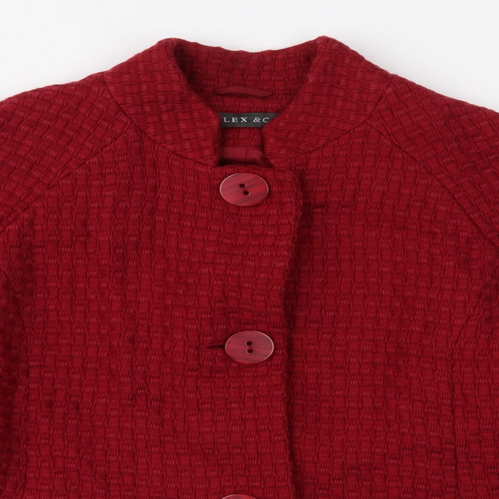 Alex & Co Womens Red   Jacket Coat Size 12