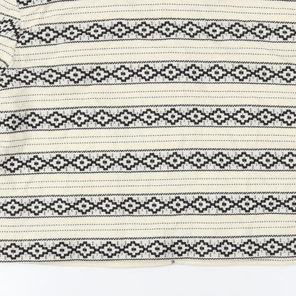 TU Womens Ivory Geometric  Jacket  Size 10