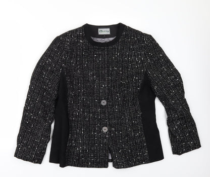 Womens UK Size 14 Busy Black Jacket