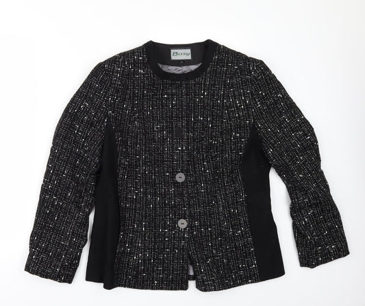 Womens UK Size 14 Busy Black Jacket