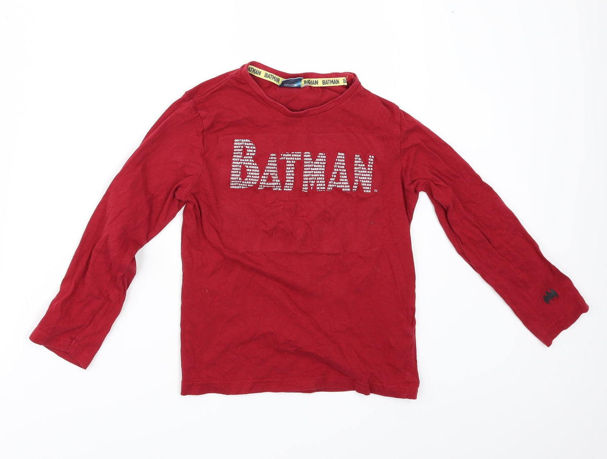 Batman Girls Red   Basic T-Shirt Size 8 Years  - BATMAN