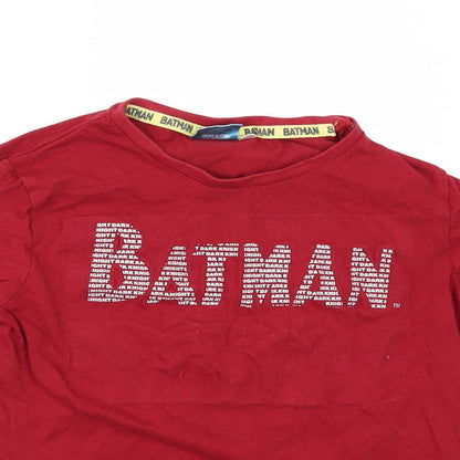 Batman Girls Red   Basic T-Shirt Size 8 Years  - BATMAN