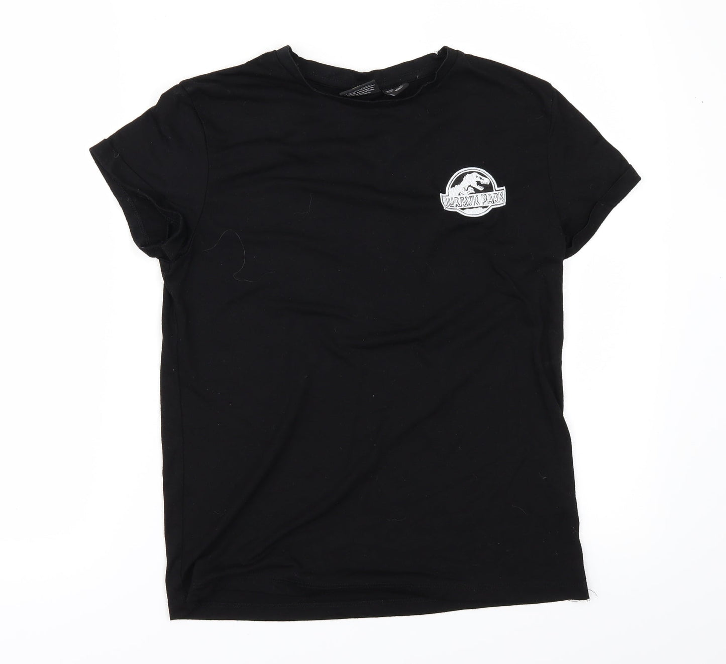 Primark Womens Black   Basic Polo Size 8  - Jurassic Park