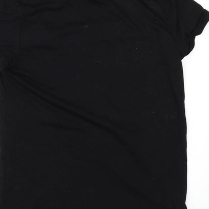 Primark Womens Black   Basic Polo Size 8  - Jurassic Park