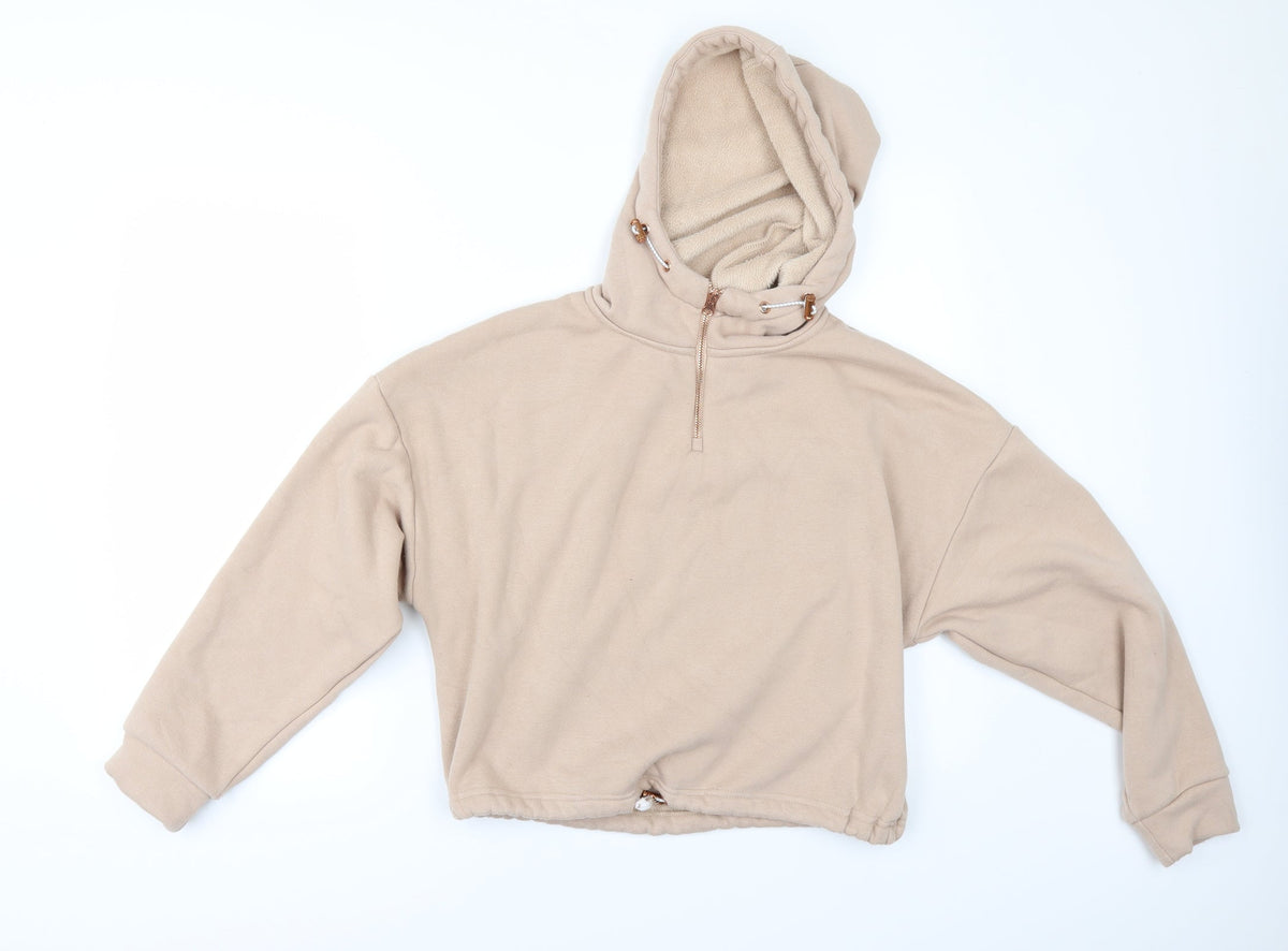 George Womens Beige   Pullover Hoodie Size S