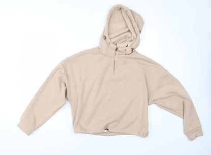 George Womens Beige   Pullover Hoodie Size S