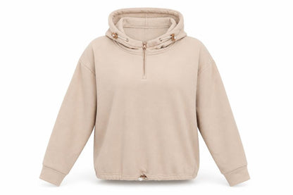 George Womens Beige   Pullover Hoodie Size S
