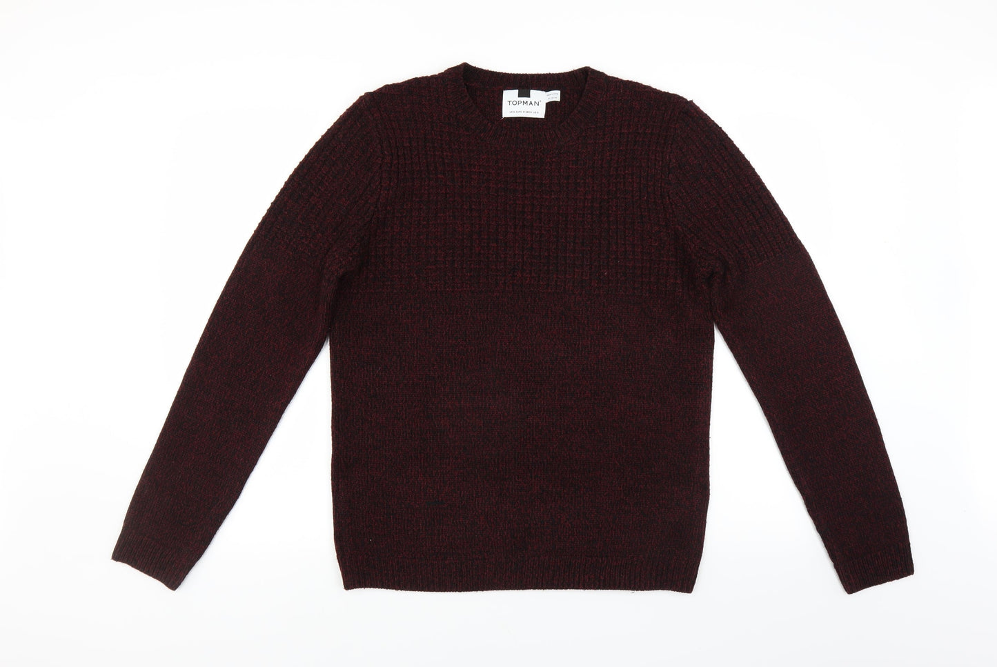 Topman Mens Red   Pullover Jumper Size S