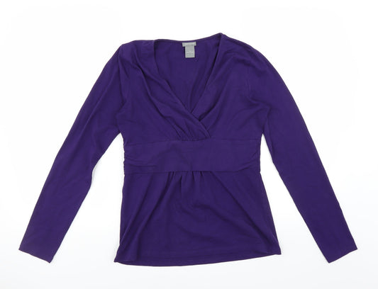 Ann Taylor Womens Purple   Basic Blouse Size M