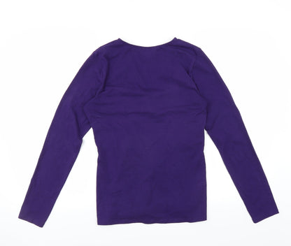Ann Taylor Womens Purple   Basic Blouse Size M