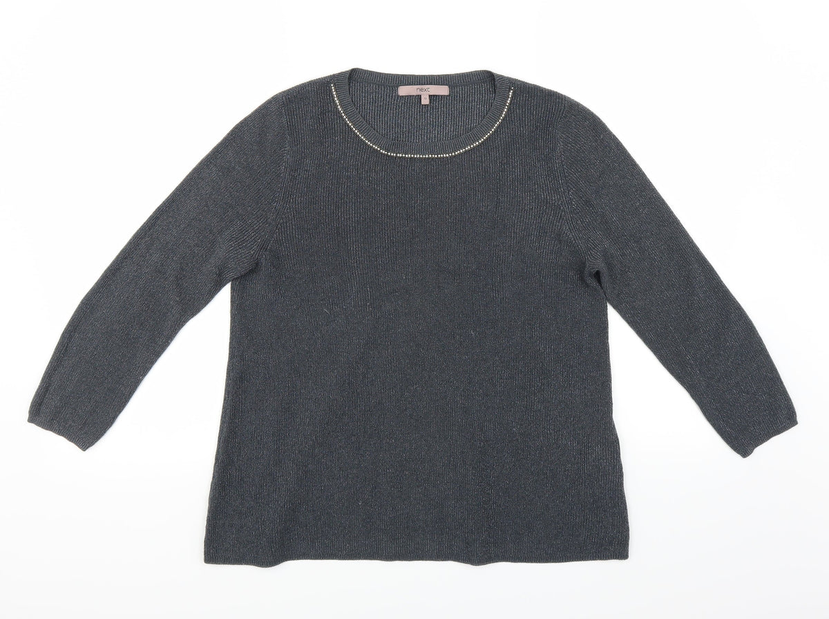 Next Womens Grey   Pullover Jumper Size 12