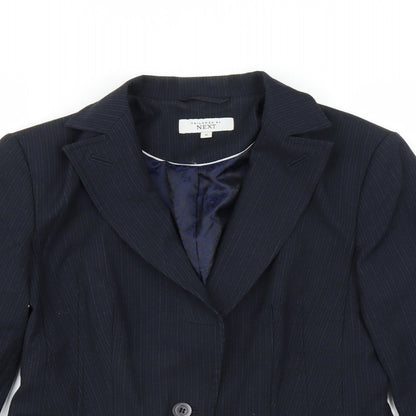 NEXT Womens Blue Striped  Jacket Suit Jacket Size 12