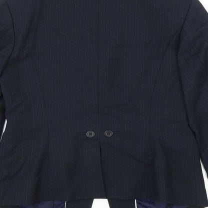 NEXT Womens Blue Striped  Jacket Suit Jacket Size 12