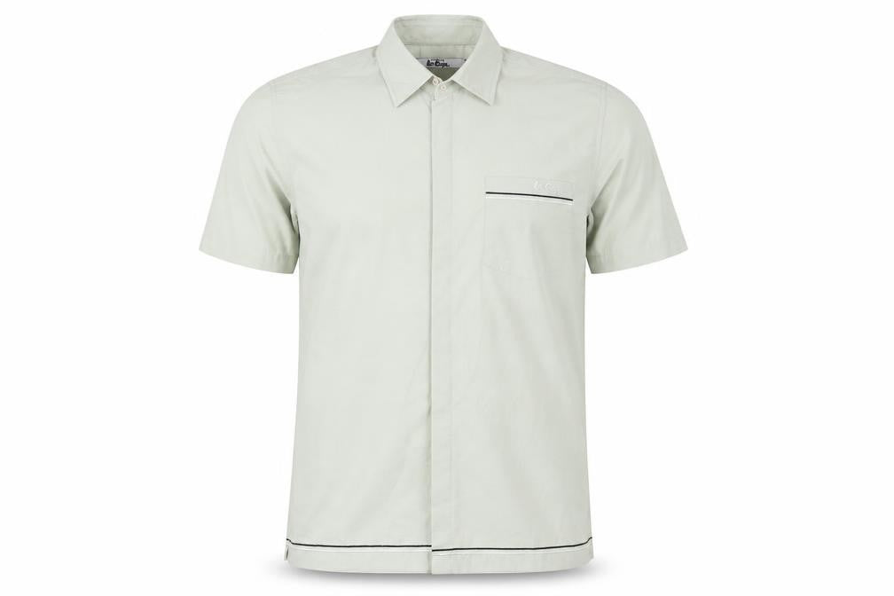 Mens UK Size S Lee Cooper Green  Button-Up Short Sleeve Casual Shirt