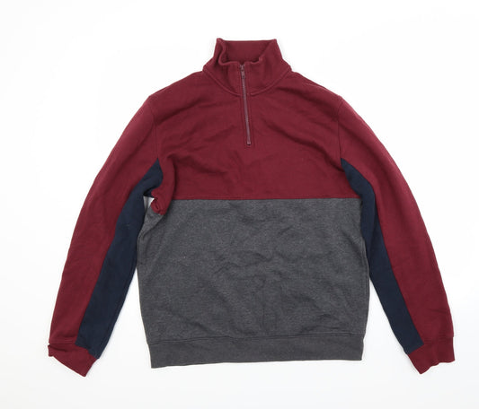 ACW85 Mens Red   Pullover Sweatshirt Size M