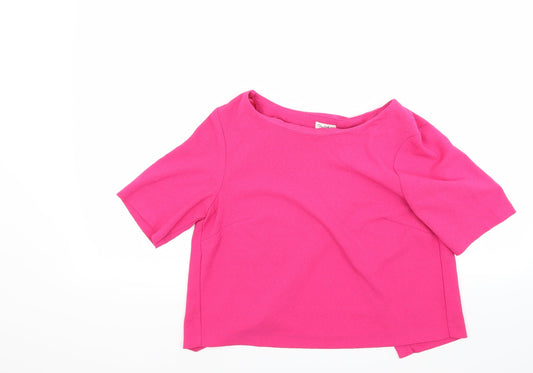 Miss Selfridge Womens Pink   Basic Blouse Size 10