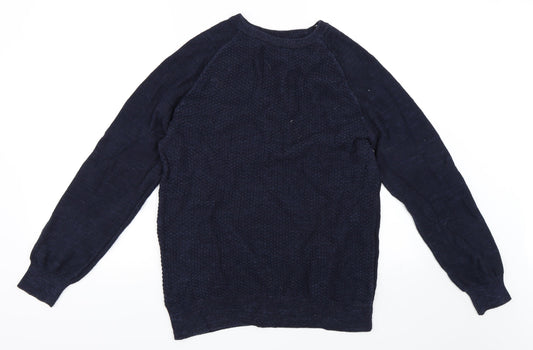 Criminal Mens Blue   Pullover Jumper Size L