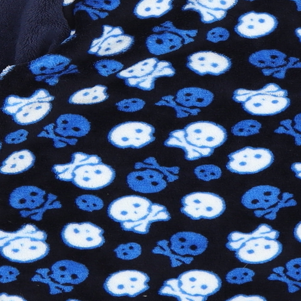 Snooze Time Boys Blue Geometric   Pyjama Top Size 7-8 Years  - Skull print