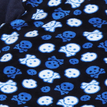 Snooze Time Boys Blue Geometric   Pyjama Top Size 7-8 Years  - Skull print