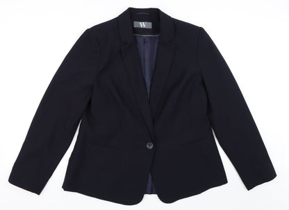 Womens UK Size L Preworn Regular Blue Blazer