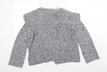 BHS Womens Grey  Knit Cardigan Jumper Size 16