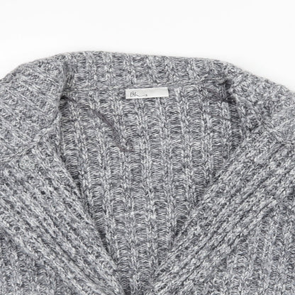 BHS Womens Grey  Knit Cardigan Jumper Size 16