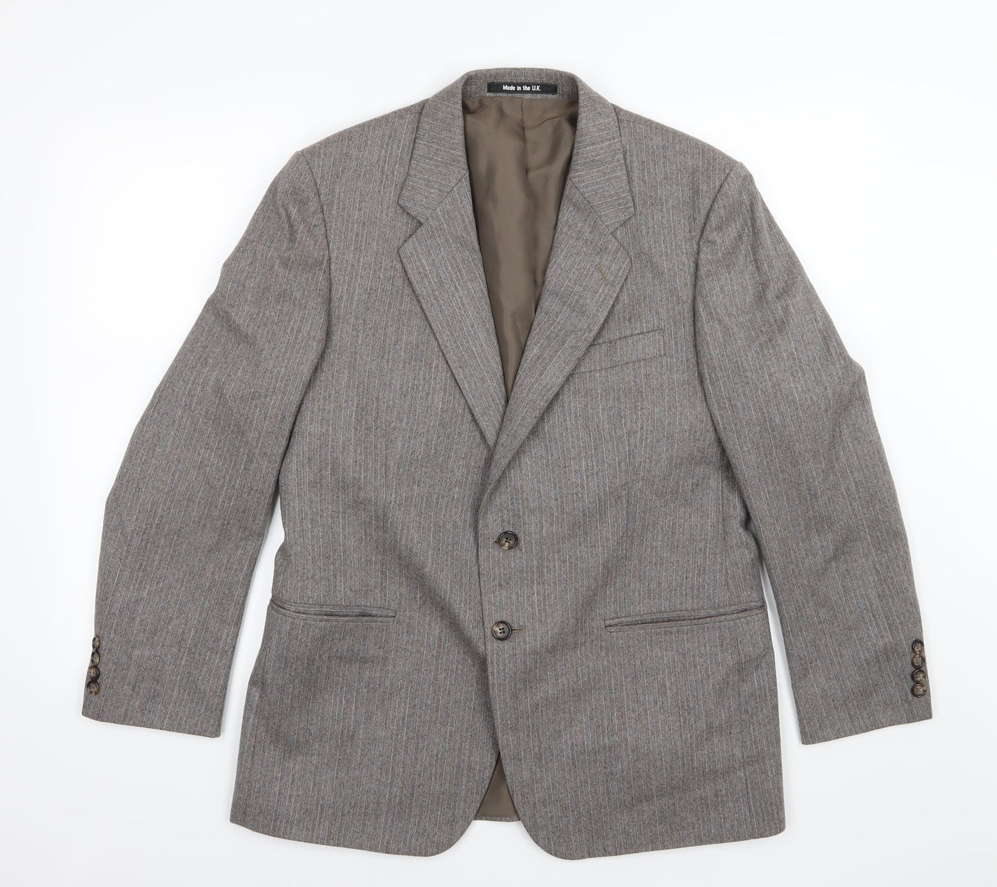 Mens UK Size 40 Preworn Regular Brown Suit Jacket