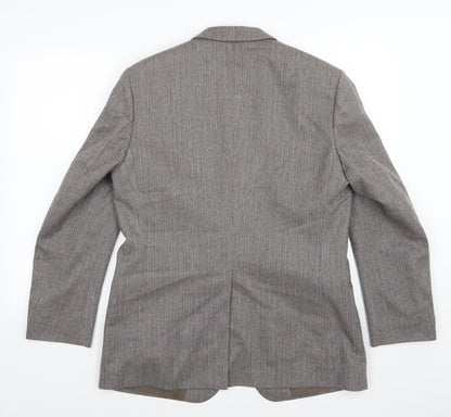Mens UK Size 40 Preworn Regular Brown Suit Jacket